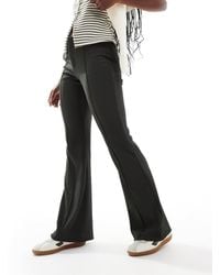 ONLY - Sally High Waist Ribbed Flared Pants - Lyst