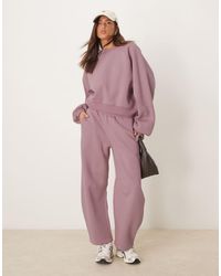 ASOS - Joggingbroek Met Wijde Ronde Pijpen - Lyst
