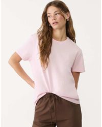 Stradivarius - T-Shirt Van Zware Stof Met Rechte Pasvorm - Lyst