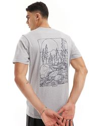 Columbia - Rapid ridge - t-shirt grigia con stampa sul retro - Lyst