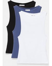 Pull&Bear - Set Van 3 Tanktops - Lyst