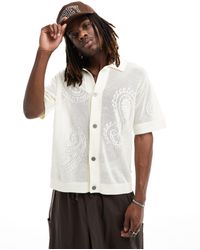 Obey - Paisley Crochet Knitted Shirt - Lyst