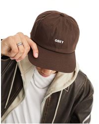 Obey - Gorra marrón con diseño - Lyst
