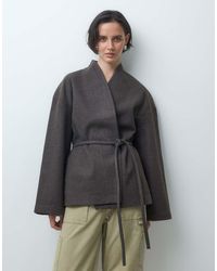 Aware - Kort Jasje Met Overslag En Strikdetail - Lyst