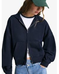 Bershka - Oversized Hoodie Met Rits - Lyst