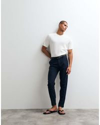 ASOS - Tapered Linen Blend Pants - Lyst