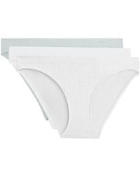 Oysho - 3 Seamless Soft-touch Openwork Classic Briefs - Lyst