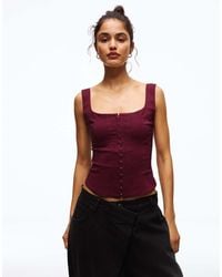 Bershka - Bengaline Strappy Top - Lyst