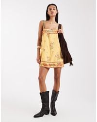 Free People - Bali Take You With Me Mini Slip Dress - Lyst