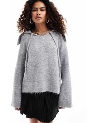 Urban Revivo - Oversized Collar Marled Jumper - Lyst