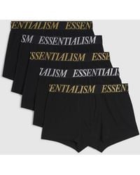 River Island - Metallic Waistband Pack Of 5 Trunks - Lyst