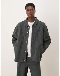 ASOS - Recht Denim Harrington Jack - Lyst