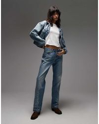 Levi's - Vaqueros Azules De Corte Recto Y Estilo Años 90 501 De La Colección Western Crystal De Beyoncé X -Azul Marino - Lyst