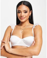 Ow Intimates May Bra With Frill Detail - White
