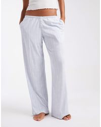 Hollister - Low Rise Wide Leg Pointelle Pyjama Bottoms - Lyst