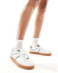 Tommy Hilfiger - Zapatillas De Deporte Bajas Blanco Hueso Y Verdes Con Suela De Goma Greenwich Low De -Neutro - Lyst