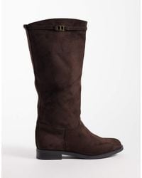 SEQWL - Whispa Faux Suede Refined Riding Knee Boots - Lyst