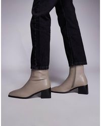 SIMMI - Botines Color Piedra Con Tacón Grueso Nimer De Simmi London-Neutro - Lyst