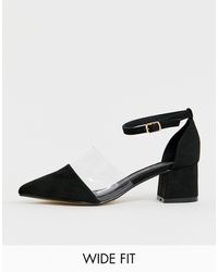 wide fit transparent heels