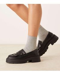 ASOS - Wide Fit Monty Chunky Fringe Detail Loafers - Lyst