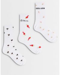 JJXX - 3 Pack Ankle Socks With Foodie Prints - Lyst