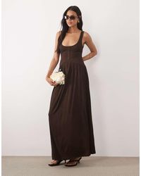 ASOS - Crinkle Button Through Midi Dress - Lyst