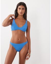 ARKET - Crinkle Scoop Neck Bikini Top - Lyst