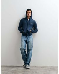 AllSaints - Mode Merino Logo Zip Through Knit Hoodie - Lyst