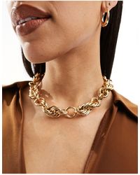 ASOS - Necklace With Twist Chain Design - Lyst