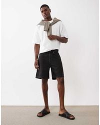 ARKET - Mid Length Straight Fit Denim Shorts - Lyst