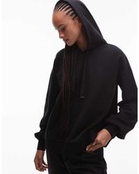 AllSaints - Sudadera Negra Con Capucha Y Adornos De Lentejuelas Rhian De - Lyst