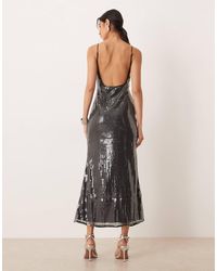 Amy Lynn - Liquid Sequin Low Back Midaxi Dress - Lyst