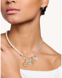 Thomas Sabo - – palmen-anhänger aus 925er sterlingsilber mit 18-karätiger vergoldung - Lyst