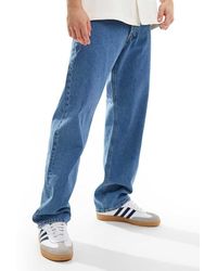 Jack & Jones - Vaqueros De Corte Suelto Con Lavado Azul Medio Eddie De - Lyst