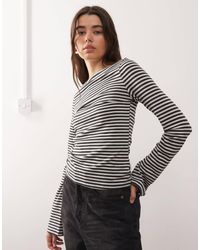 Weekday - Annie Super Soft Boat Neck Long Sleeve Top - Lyst