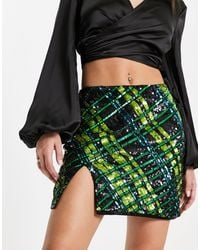 Miss Selfridge - Premium Sequin Mini Skirt - Lyst