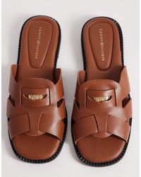 Tommy Hilfiger - Coin Leather Sandal - Lyst