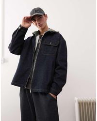 Collusion - Denim Overhemd Met Rits - Lyst