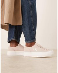 Calvin Klein - Jeans - vulc - baskets en toile à semelle plateforme - rose/ - Lyst
