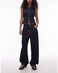 TOPSHOP - Barrel Mid Rise Jean - Lyst