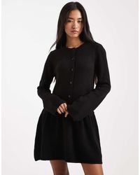 Vero Moda - Soft Knitted Button Front Mini Dress - Lyst
