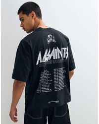 AllSaints - Chromium Short Sleeve Graphic Logo T-Shirt With Back Print - Lyst