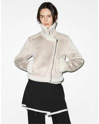 Pull&Bear - Veste double-face courte - beige - Lyst