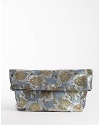 ASOS - Jacquard Soft Fold Over Clutch - Lyst
