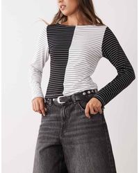 Reclaimed Vintage - Slash Neck Long Sleeve Top - Lyst