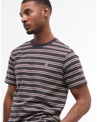 Element - Icon - t-shirt brodé à rayures - marine - Lyst