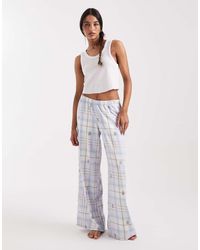 Hollister - baggy Flannel Pyjama Bottoms - Lyst