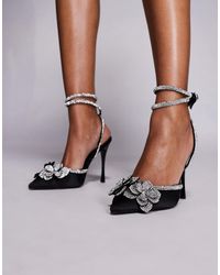 Public Desire - Plunge Embellished Heeled Shoes - Lyst