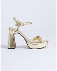 TOPSHOP - Faye Platform Two Part High Heel Sandals - Lyst