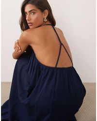 Mango - Strappy Flowy Maxi Dress - Lyst